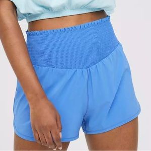 Aerie Real Me Smocked Running Short